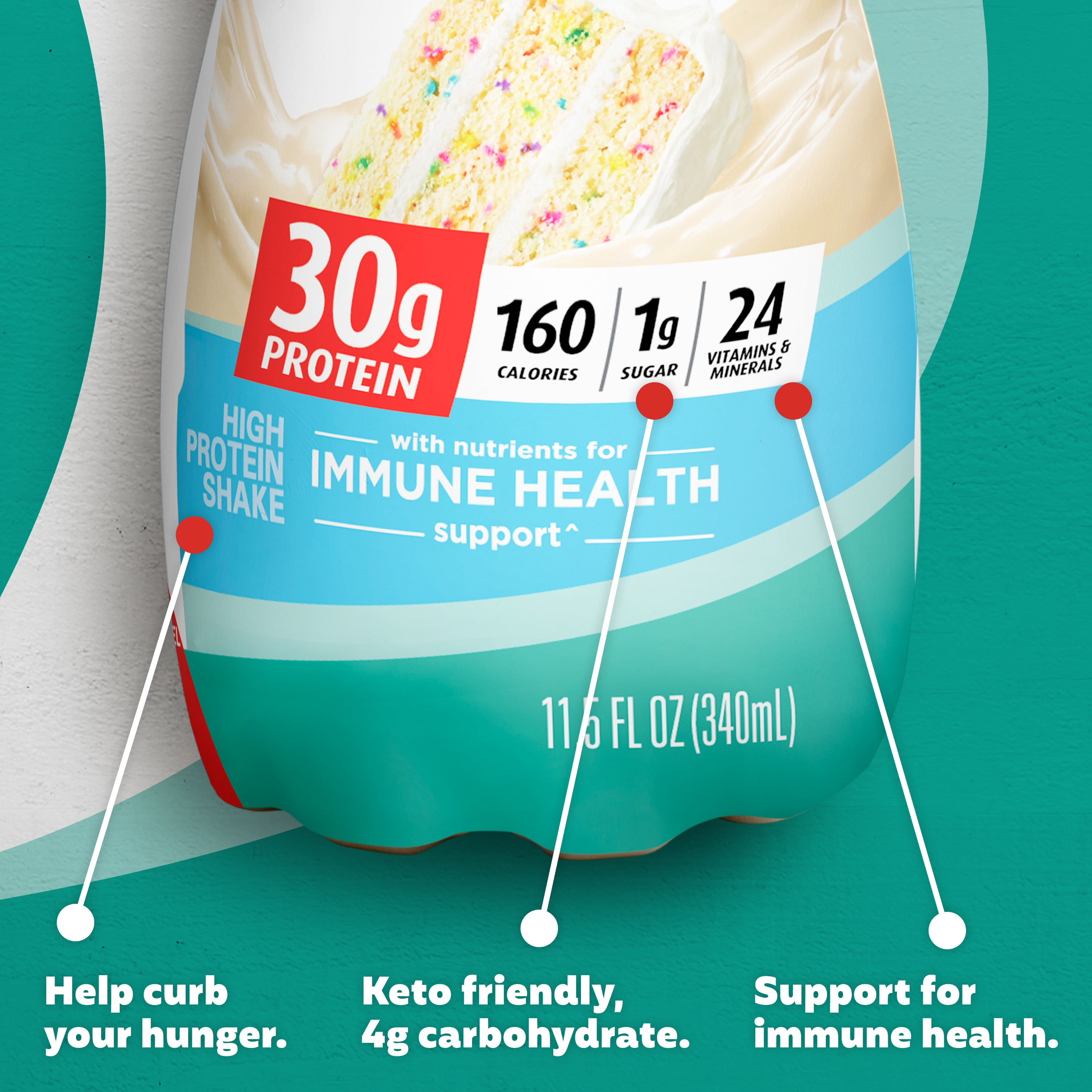 PREMIER PROTEIN SHAKE CAKE BATTER DELIGHT 30G PROTEIN 11.5 FL OZ 12 CT