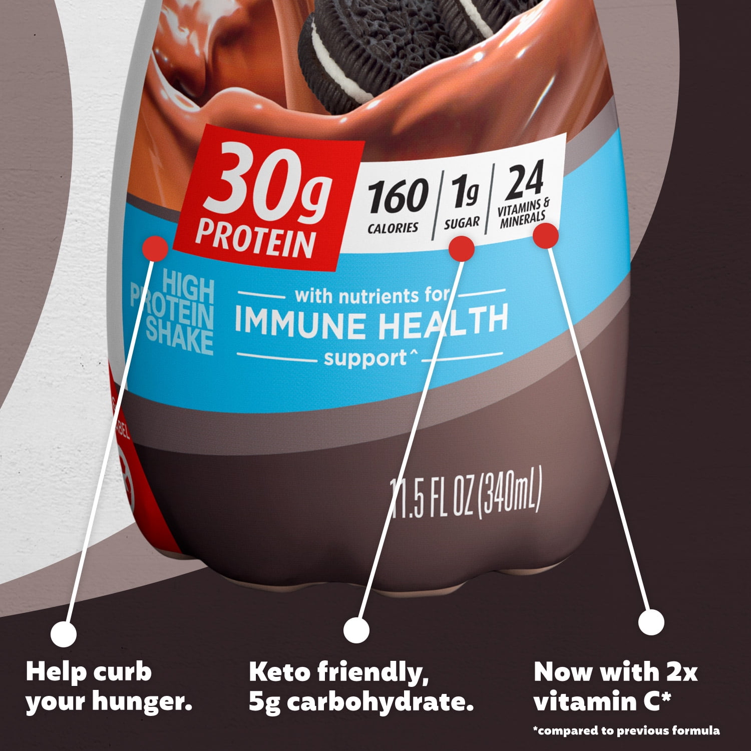 PREMIER PROTEIN SHAKE COOKIES CREAM 30G PROTEIN 11.5 FL OZ 12 CT