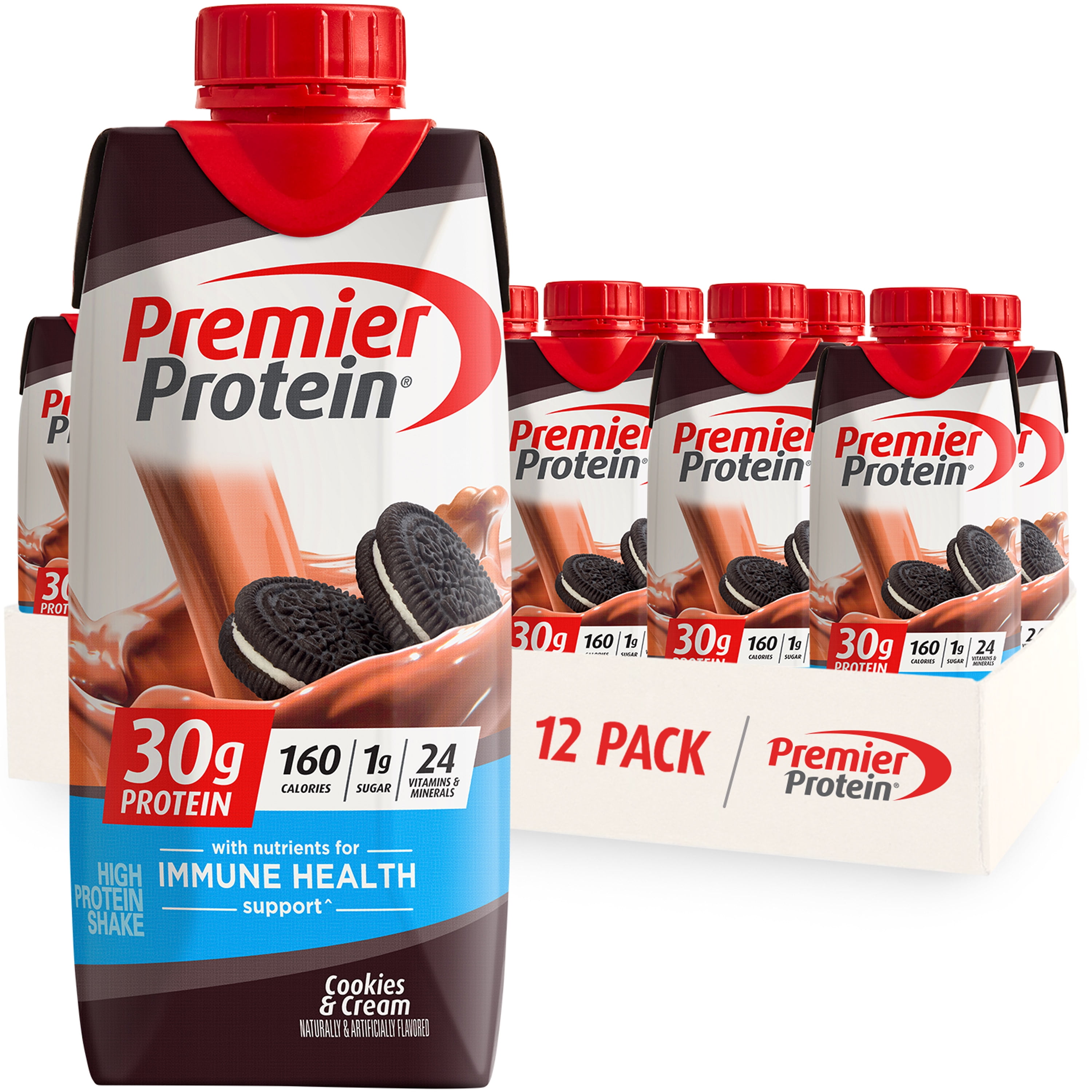 PREMIER PROTEIN SHAKE COOKIES CREAM 30G PROTEIN 11 FL OZ 12 CT