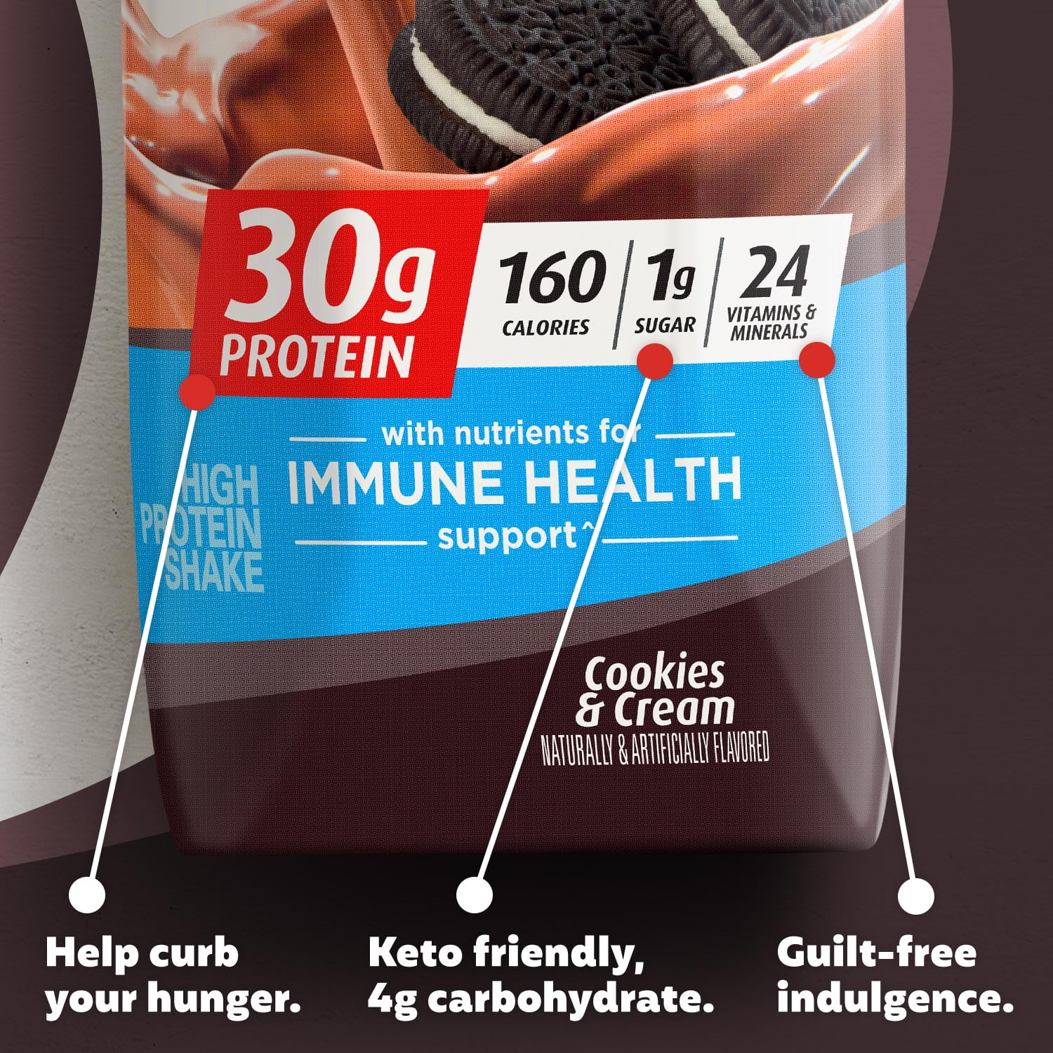 PREMIER PROTEIN SHAKE COOKIES CREAM 30G PROTEIN 11 FL OZ 12 CT
