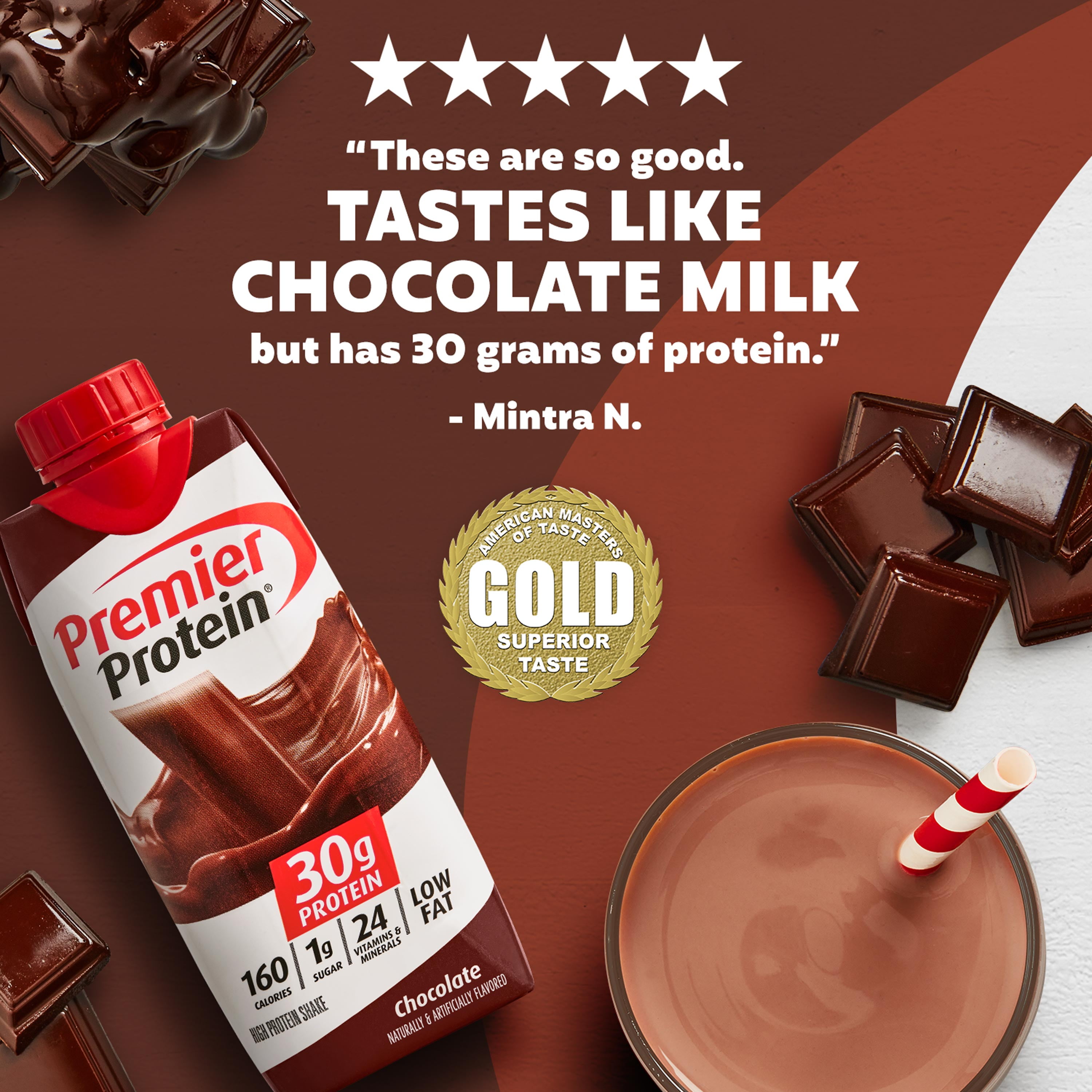 PREMIER PROTEIN CHOCOLATE SHAKE 30G PROTEIN 11 FL OZ 12 CT