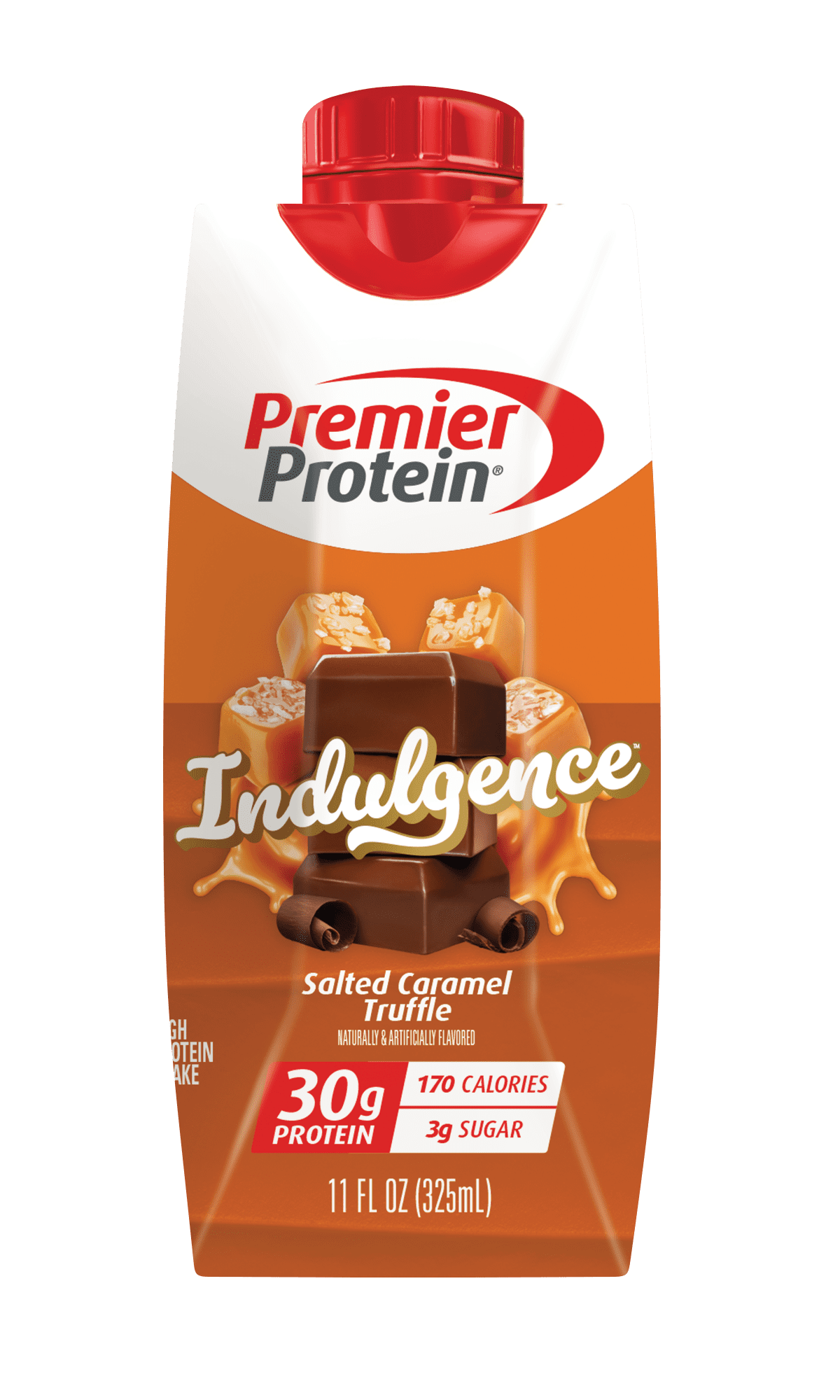 PREMIER PROTEIN SALTED CARAMEL TRUFFLE INDULGENCE SHAKE 30G PROTEIN 11 FL OZ 4 CT