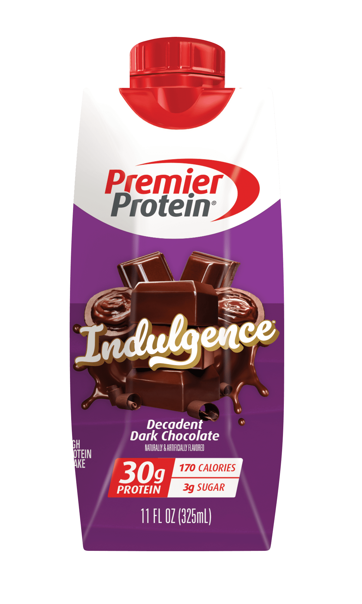 PREMIER PROTEIN INDULGENCE SHAKE DECADENT DARK CHOCOLATE 30G PROTEIN 11 FL OZ 4 CT