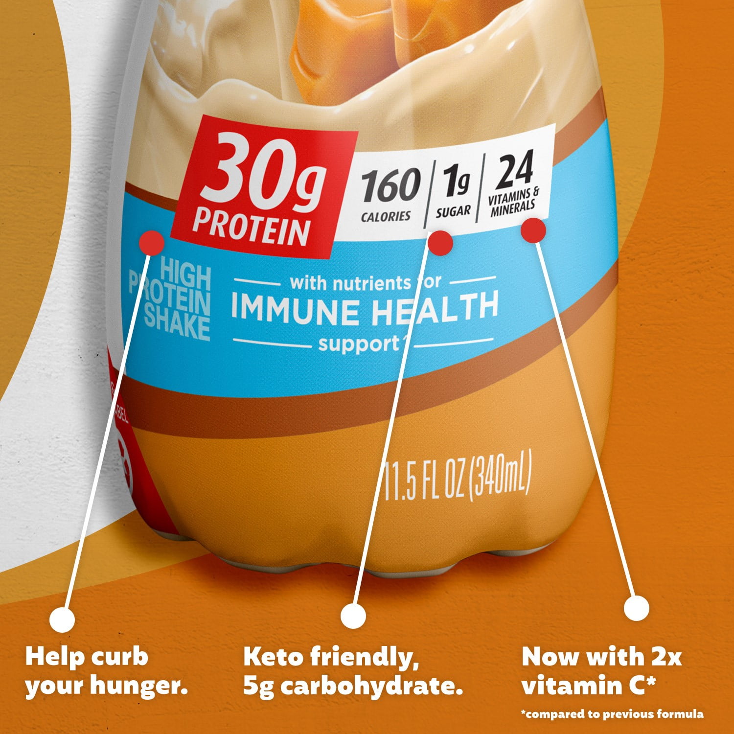 PREMIER PROTEIN SHAKE CARAMEL 30G PROTEIN 11.5 FL OZ 12 CT