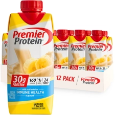 PREMIER PROTEIN SHAKE BANANAS CREAM 30G PROTEIN 11 FL OZ 12 CT