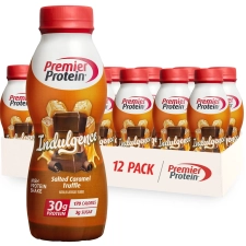 PREMIER PROTEIN SALTED CARAMEL TRUFFLE INDULGENCE SHAKE 30G PROTEIN 11.5 FL OZ 12 CT