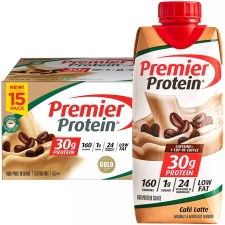 PREMIER PROTEIN 30G HIGH PROTEIN SHAKE CAFE LATTE 11 FL OZ PACK OF 15
