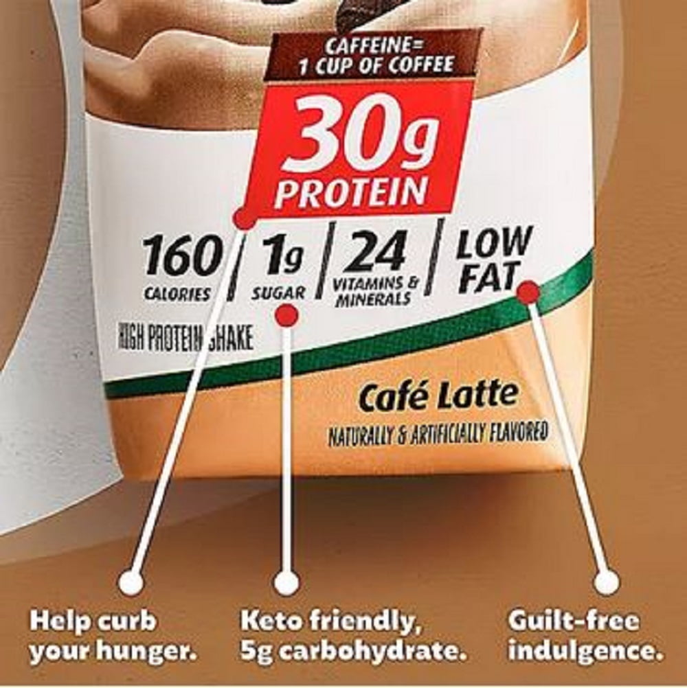 PREMIER PROTEIN 30G HIGH PROTEIN SHAKE CAFE LATTE 11 FL OZ PACK OF 15