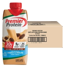 PREMIER CAFE LATTE PLUS ENERGY IMMUNE SUPPORT SHAKES 18-PACK 11 FL OZ - 30G PROTEIN