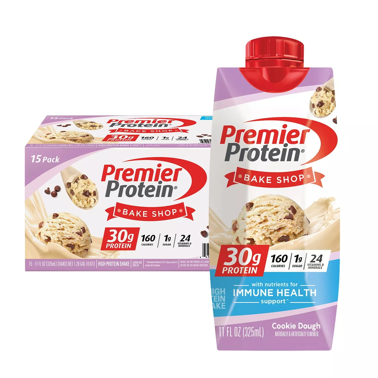PREMIER PROTEIN 30G COOKIE DOUGH SHAKES 11OZ 15 PACK