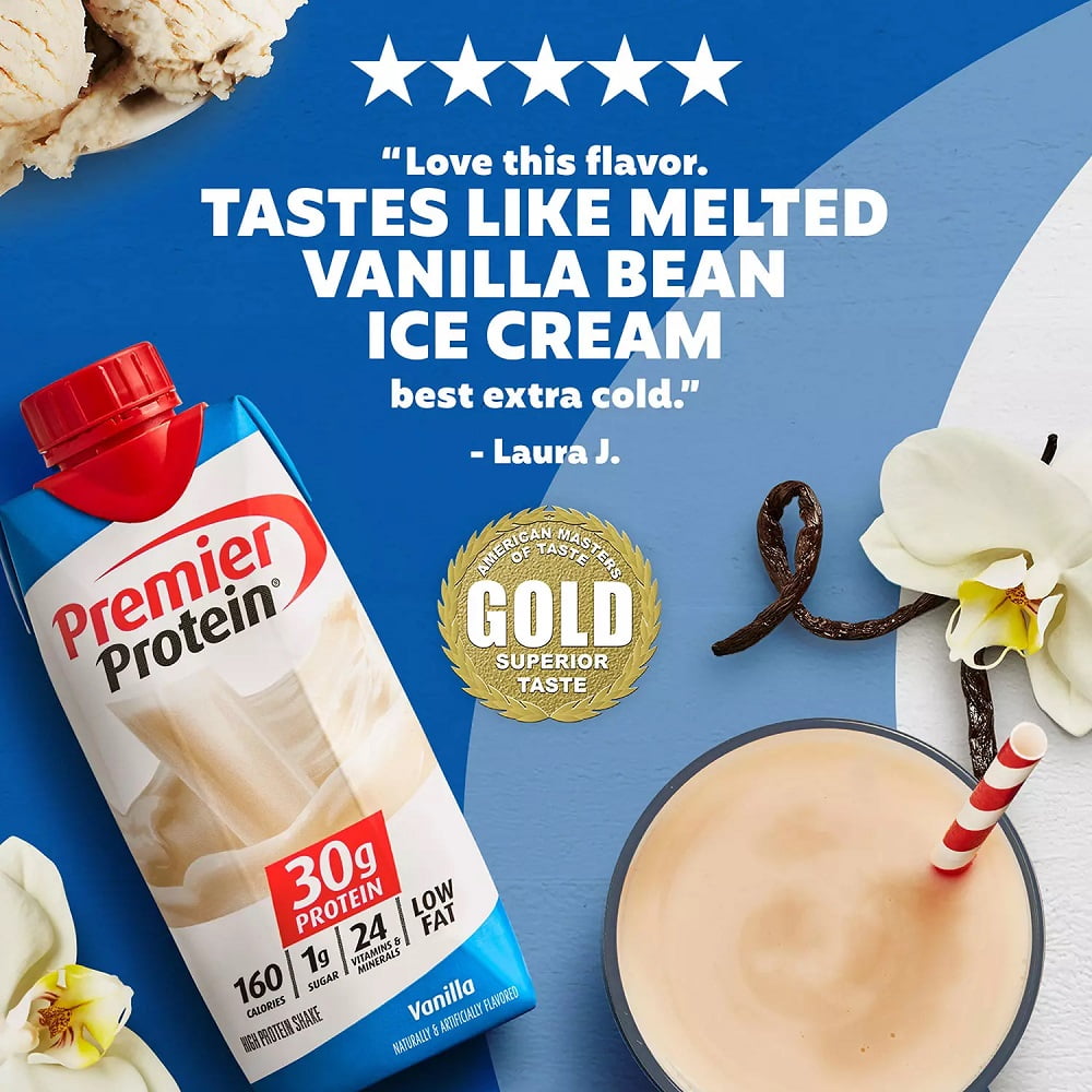 PREMIER PROTEIN 30G HIGH PROTEIN SHAKE VANILLA 11 FL. OZ. 15 PK.