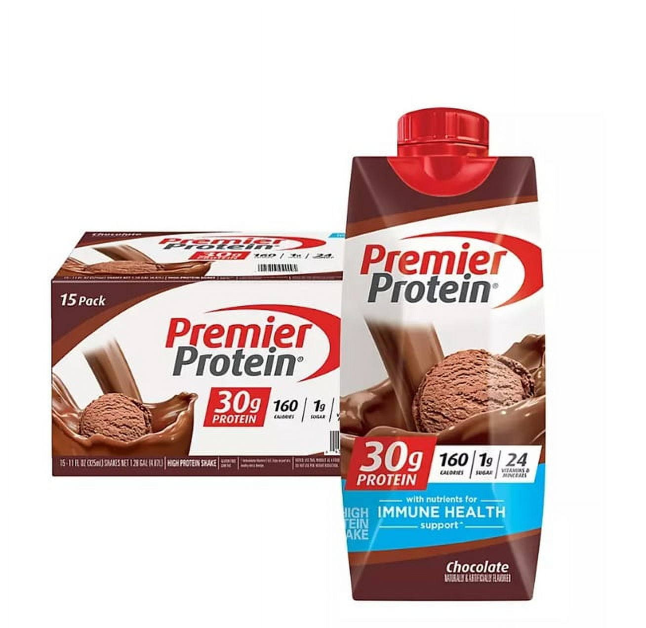 PREMIER PROTEIN CHOCOLATE HIGH PROTEIN SHAKE 30G 15-PACK 11 FL OZ