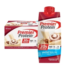 PREMIER PROTEIN 30G CINNAMON ROLL HIGH PROTEIN SHAKE 11 FL OZ PACK OF 15