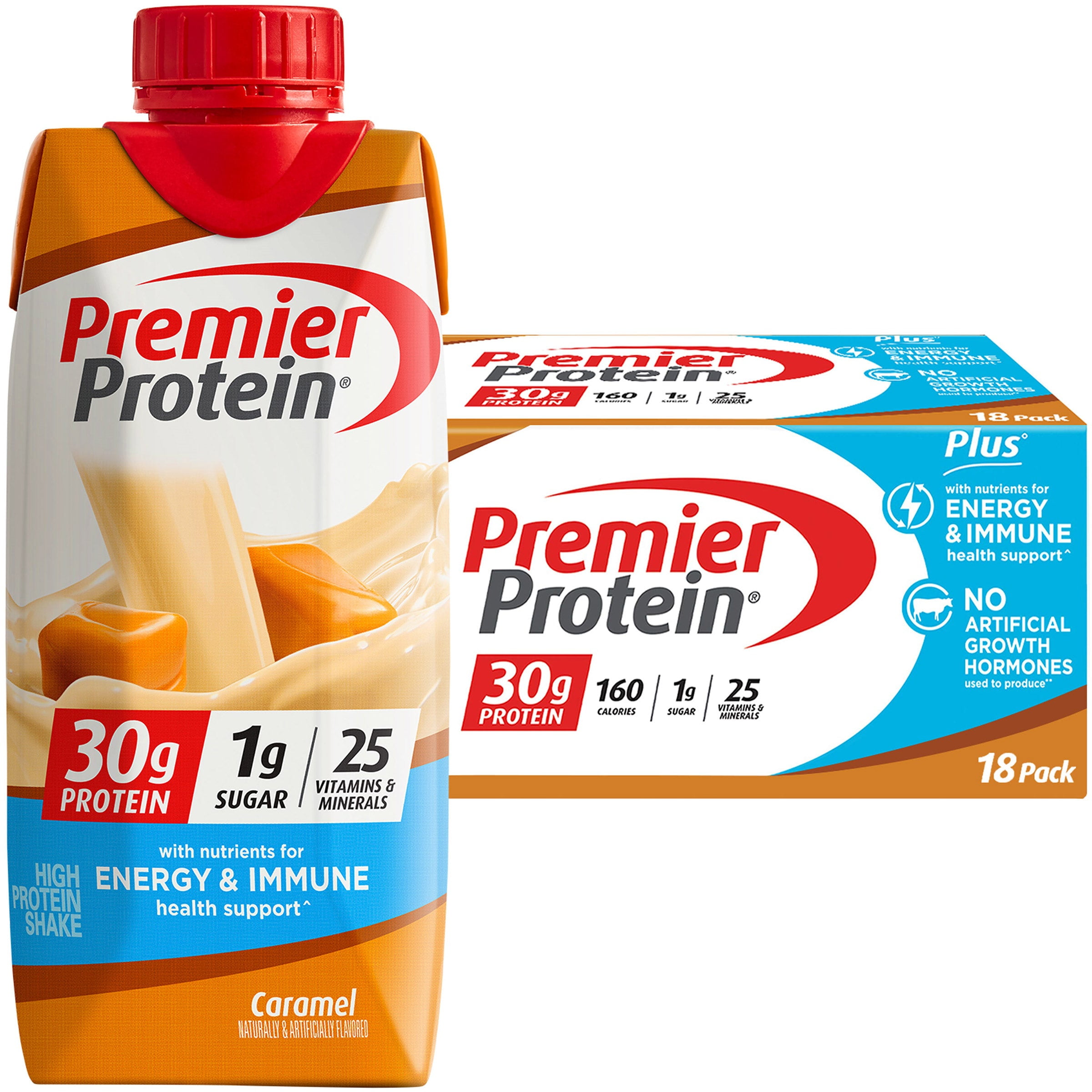 PREMIER 30G PROTEIN ENERGY IMMUNE SUPPORT SHAKE CARAMEL 11 FL OZ 18 PACK