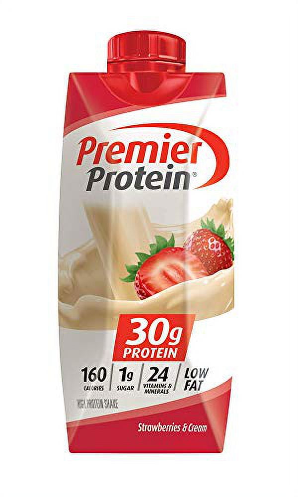 PREMIER PROTEIN SHAKE STRAWBERRIES CREAM 30G PROTEIN 11 FL OZ 4 CT