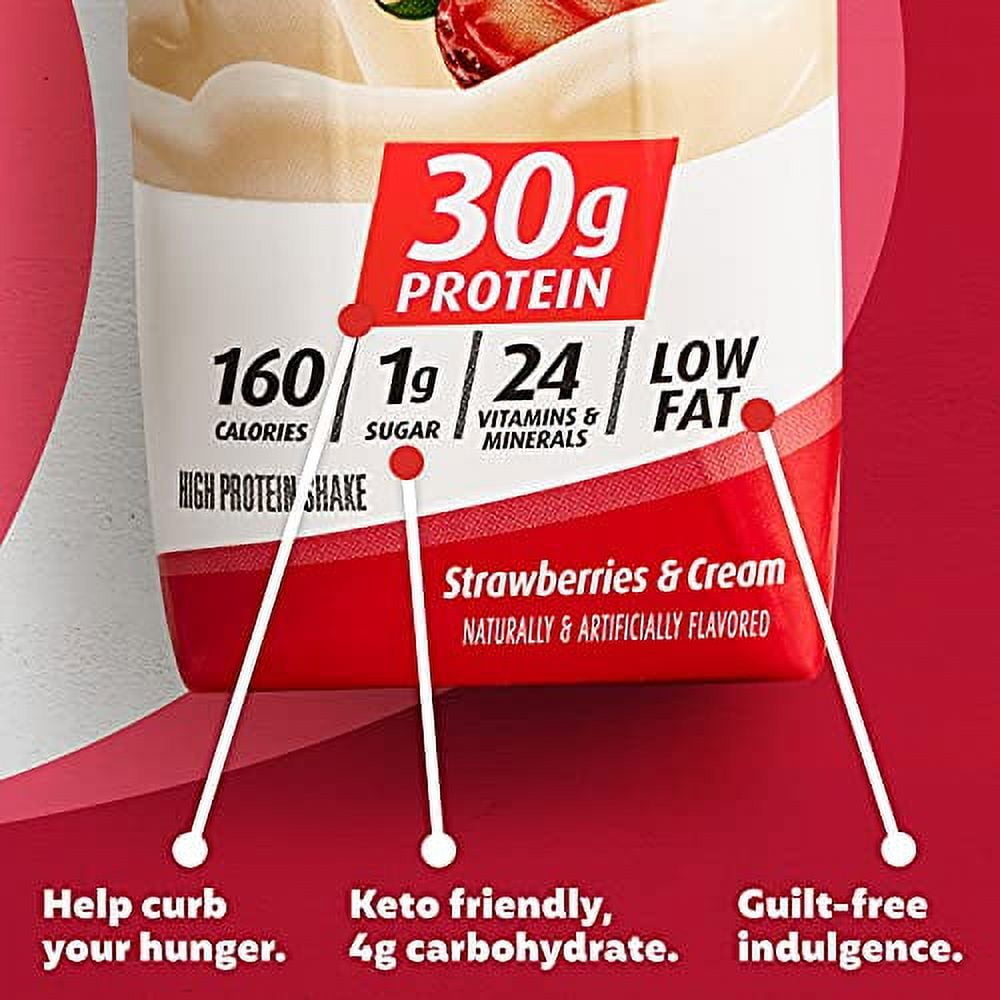 PREMIER PROTEIN SHAKE STRAWBERRIES CREAM 30G PROTEIN 11 FL OZ 4 CT