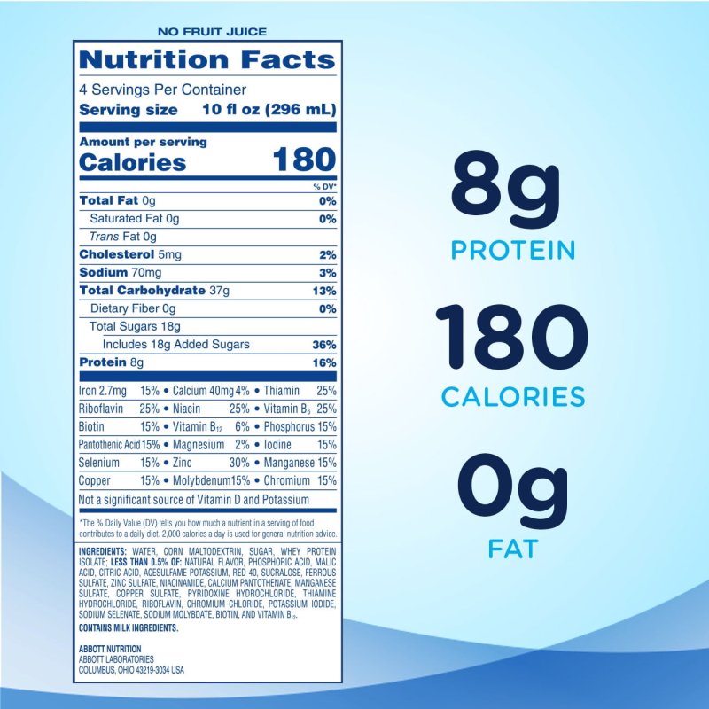 ENSURE CLEAR NUTRITION DRINK MIXED FRUIT 10 FL OZ 8 COUNT
