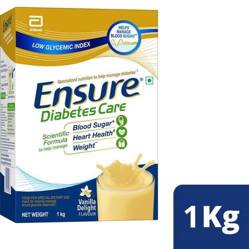 ENSURE DIABETES CARE - NUTRITION FOR BLOOD SUGAR CONTROL - 400G VANILLA FLAVOUR BOX