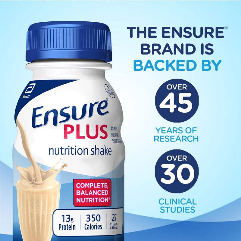 ENSURE PLUS PROTEIN SHAKE VANILLA 16 FL OZ 16 COUNT