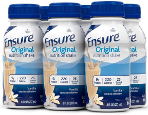 ENSURE ORIGINAL NUTRITION SHAKE VANILLA 8 OZ 6 EA PACK OF 6