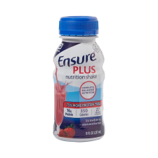 ENSURE PLUS NUTRITION SHAKE STRAWBERRY FLAVOR 8 OZ BOTTLE 1 EACH
