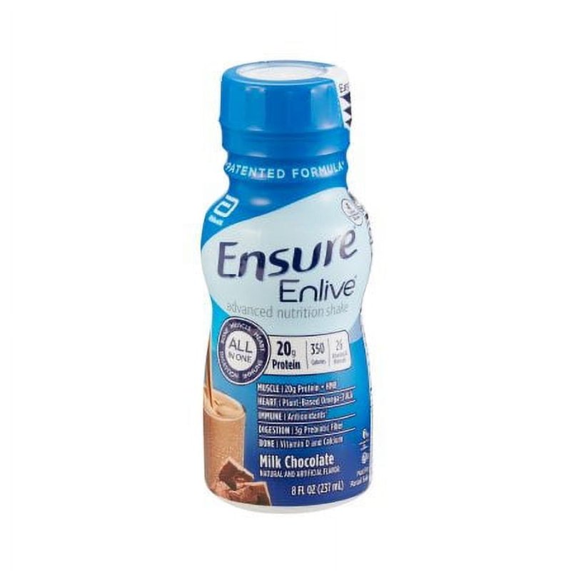 ENSURE ENLIVE ADVANCED NUTRITION SHAKE CHOCOLATE FLAVOR 8 OZ BOTTLE PACK OF 2.