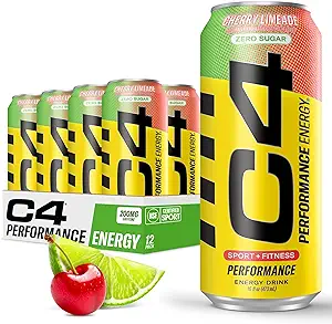 CELLUCOR C4 ENERGY DRINK CHERRY LIMEADE ZERO SUGAR CARBONATED 16OZ 12 PACK