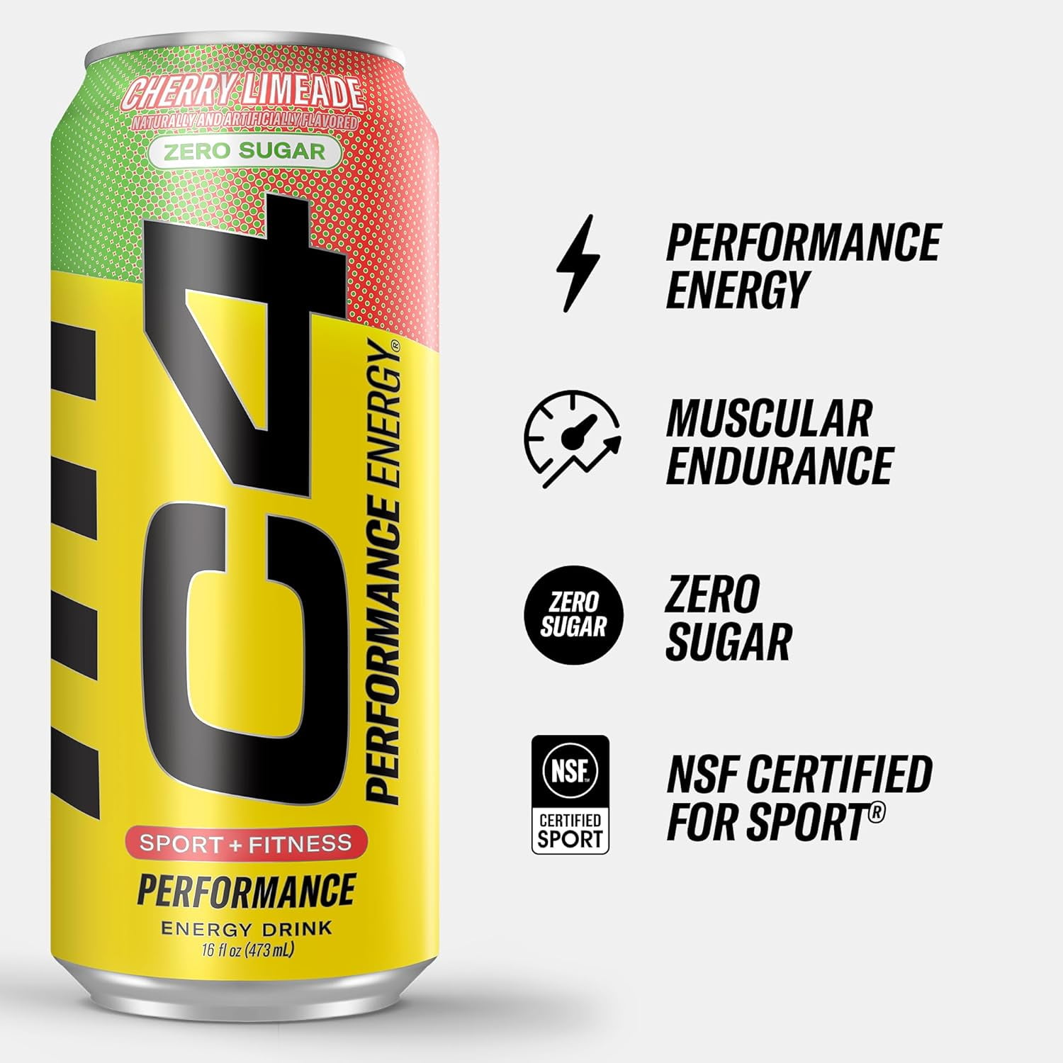 CELLUCOR C4 ENERGY DRINK CHERRY LIMEADE ZERO SUGAR CARBONATED 16OZ 12 PACK