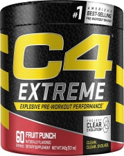 CELLUCOR C4 EXTREME FRUIT PUNCH PRE WORKOUT POWDER 60 SERVINGS