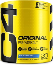CELLUCOR C4 ORIGINAL PREWORKOUT POWDER ICY BLUE RAZZ 30 SERVINGS