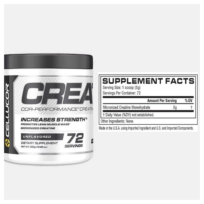 CELLUCOR COR-PERFORMANCE CREATINE POWDER UNFLAVORED - 72 SERVINGS