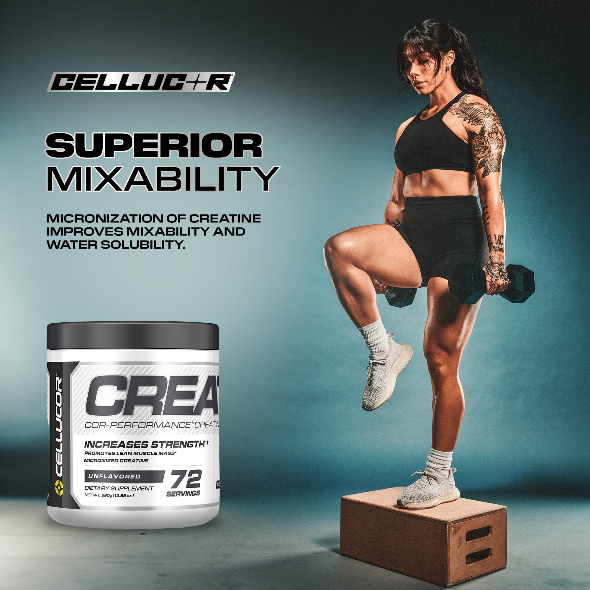 CELLUCOR COR-PERFORMANCE CREATINE POWDER UNFLAVORED - 72 SERVINGS