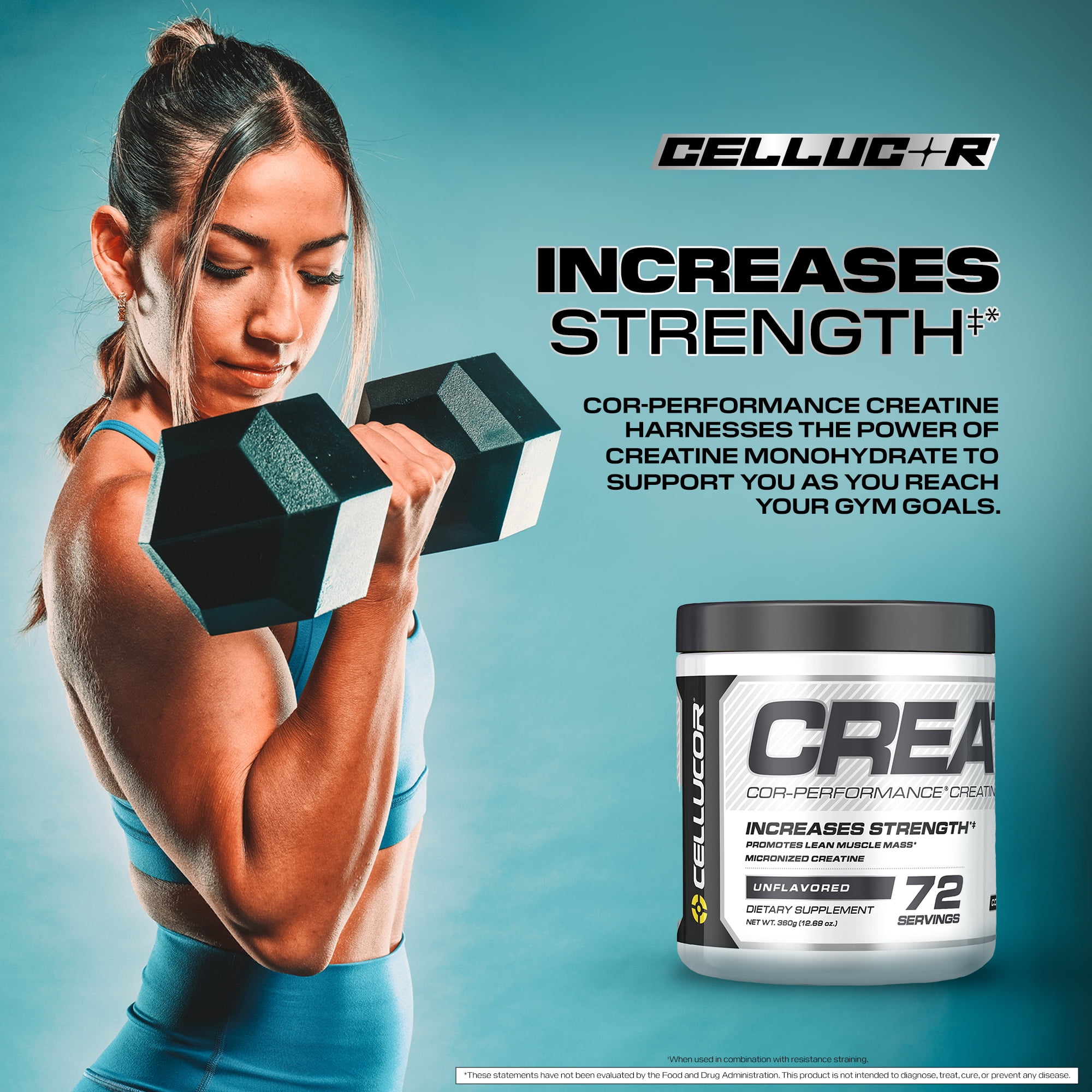 CELLUCOR COR-PERFORMANCE CREATINE POWDER UNFLAVORED - 72 SERVINGS