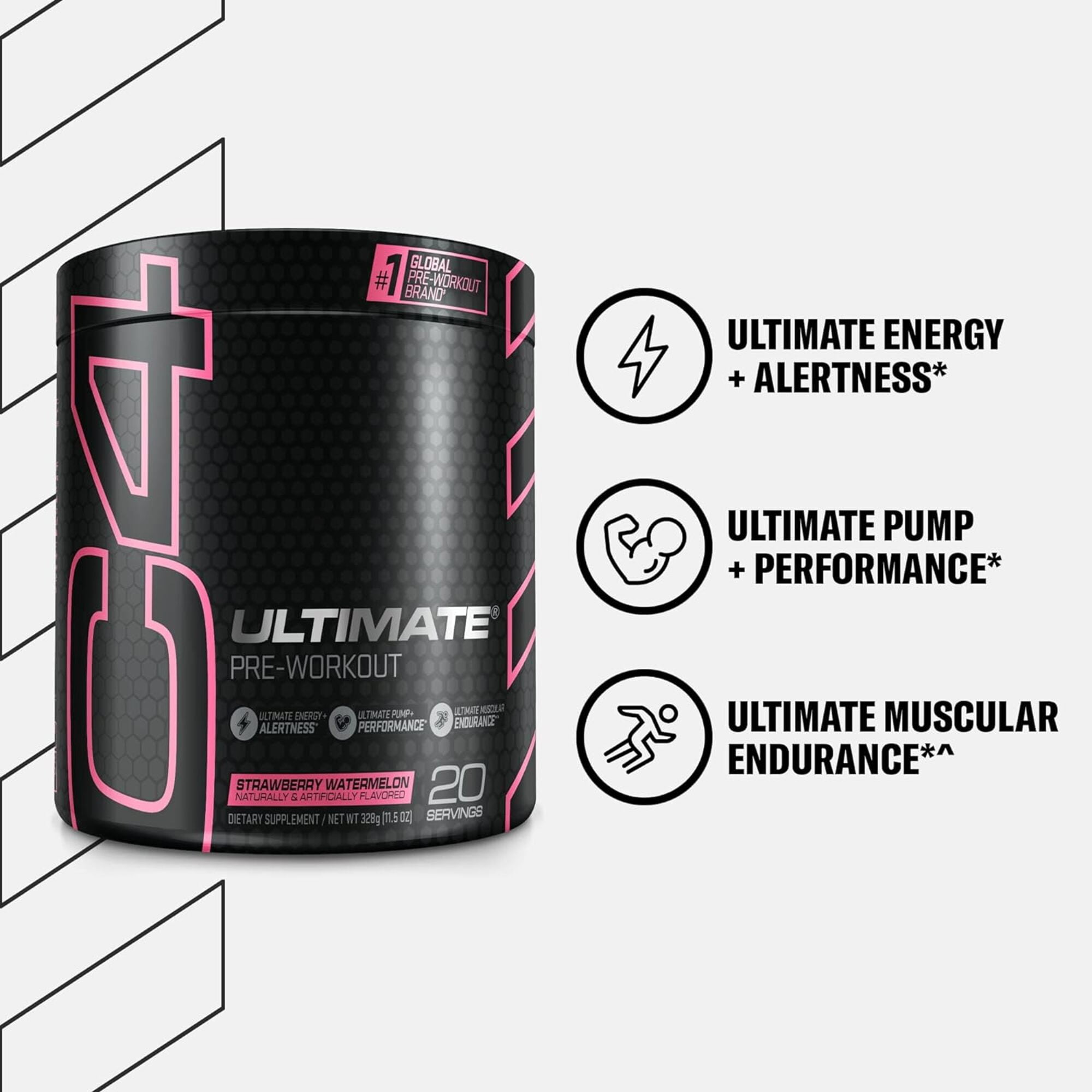 CELLUCOR C4 ULTIMATE PRE WORKOUT POWDER STRAWBERRY WATERMELON 20 SERVINGS