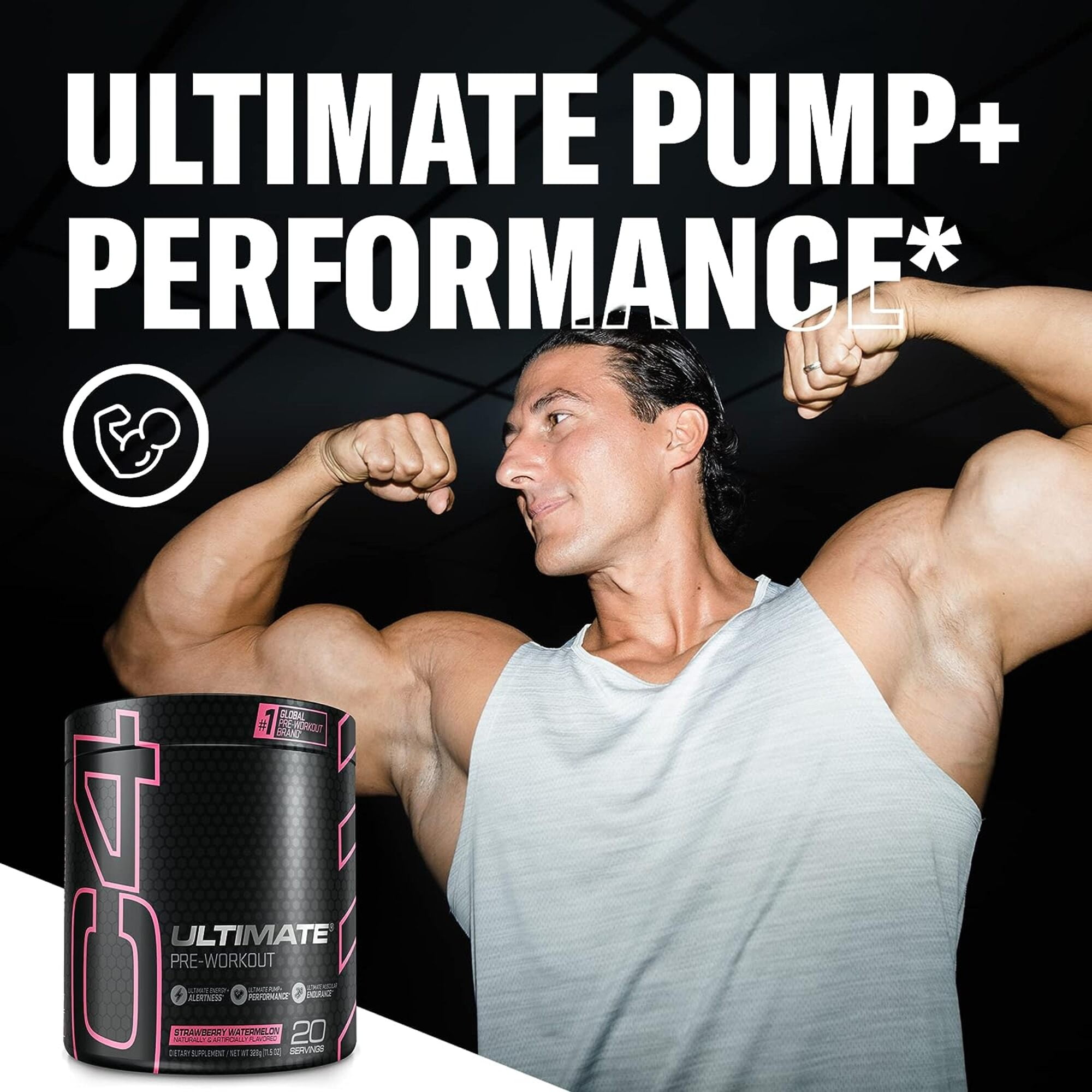 CELLUCOR C4 ULTIMATE PRE WORKOUT POWDER STRAWBERRY WATERMELON 20 SERVINGS