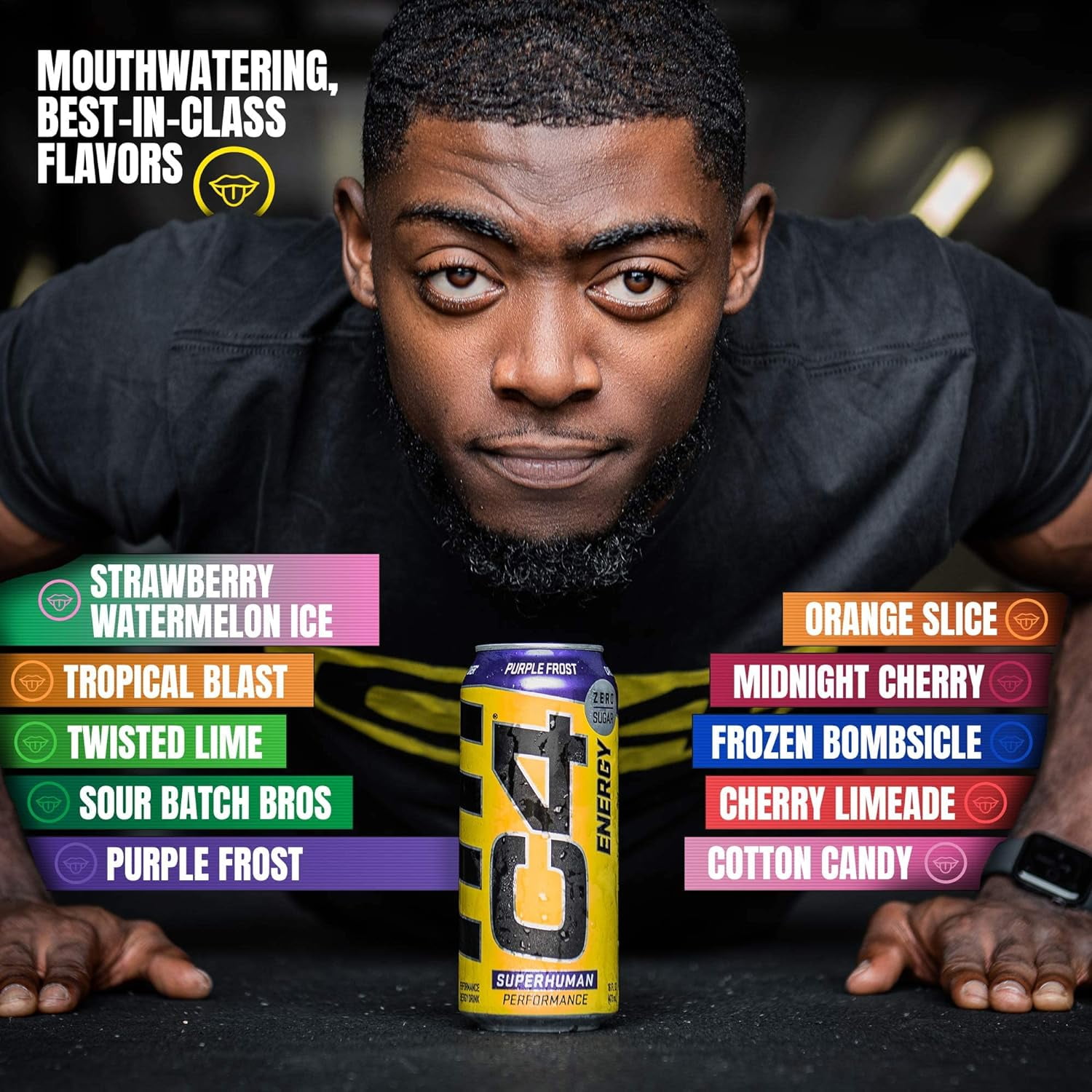 CELLUCOR C4 ENERGY DRINK 16OZ PACK OF 12 FROZEN BOMBSICLE SUGAR FREE PRE WORKOUT PERFORMANCE DRINK NO ARTIFICIAL COLORS DYES