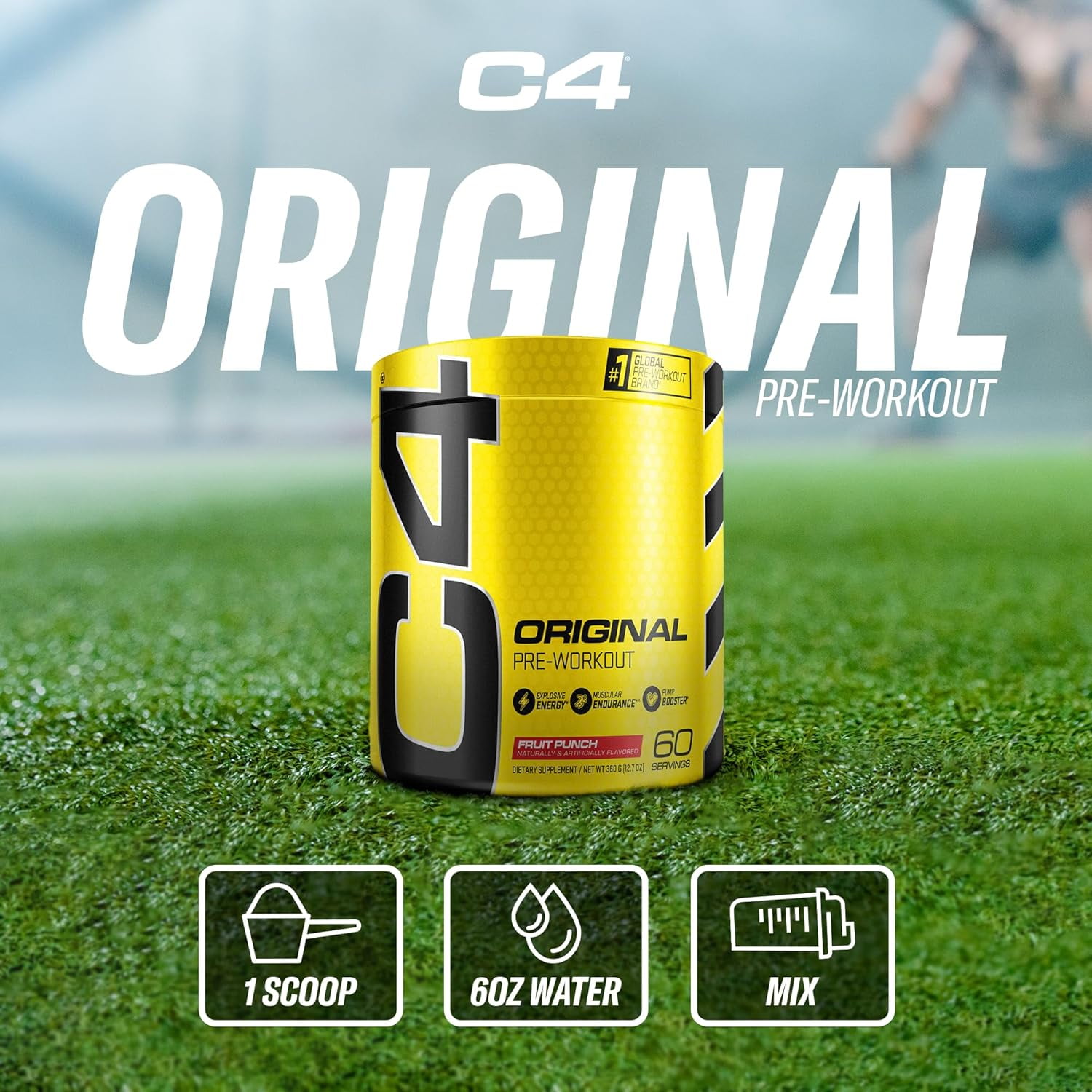CELLUCOR C4 ORIGINAL PRE WORKOUT POWDER FRUIT PUNCH 30 SERVINGS