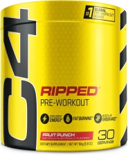 CELLUCOR C4 RIPPED PREWORKOUT FRUIT PUNCH FAT BURNING 30 SERVINGS