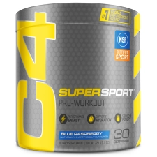 CELLUCOR C4 SUPER SPORT PRE-WORKOUT POWDER BLUE RASPBERRY ENERGY STRENGTH POWER 30 SERVINGS