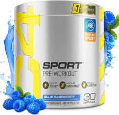 CELLUCOR C4 SPORT PRE WORKOUT POWDER NSF CERTIFIED FOR SPORT BLUE RASPBERRY FLAVOR 30 SERVINGS