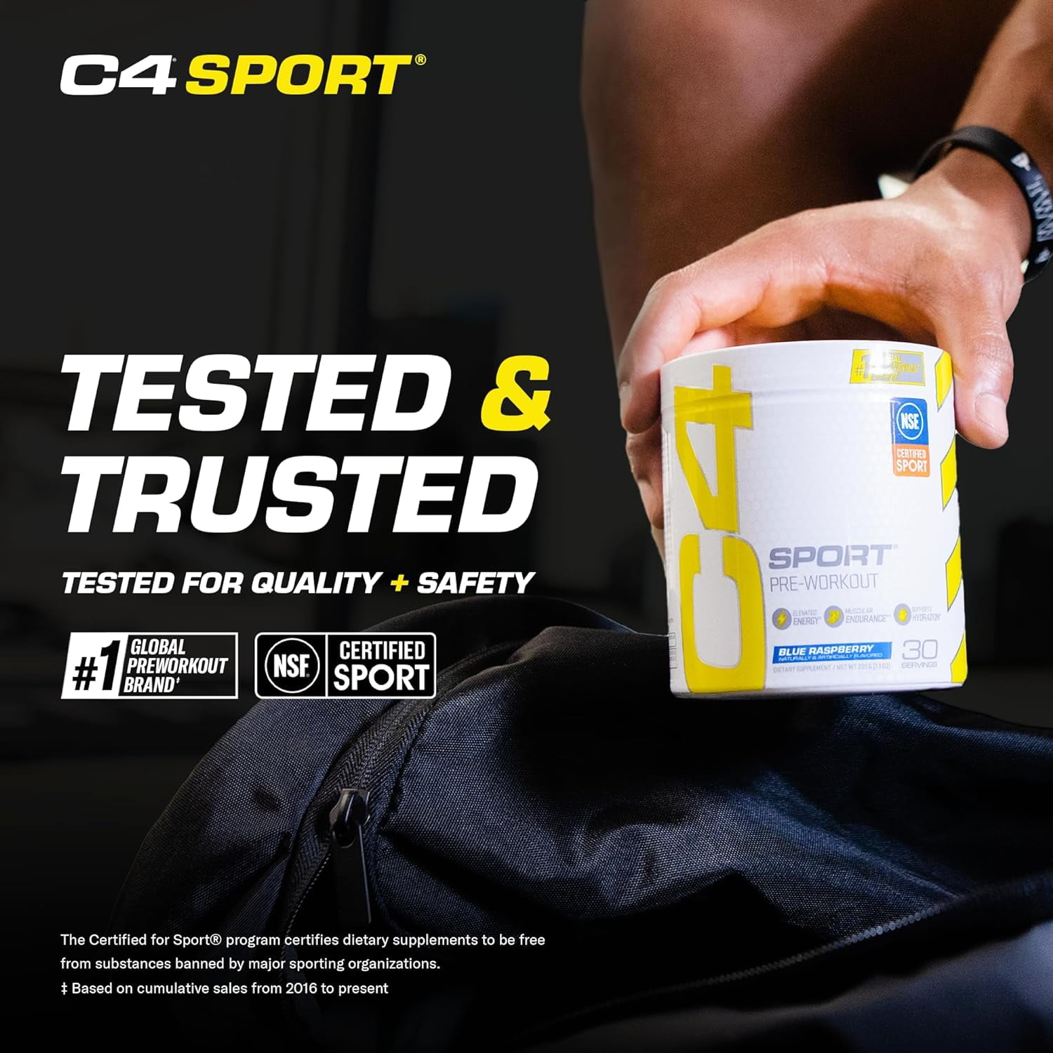 CELLUCOR C4 SPORT PRE WORKOUT POWDER NSF CERTIFIED FOR SPORT BLUE RASPBERRY FLAVOR 30 SERVINGS