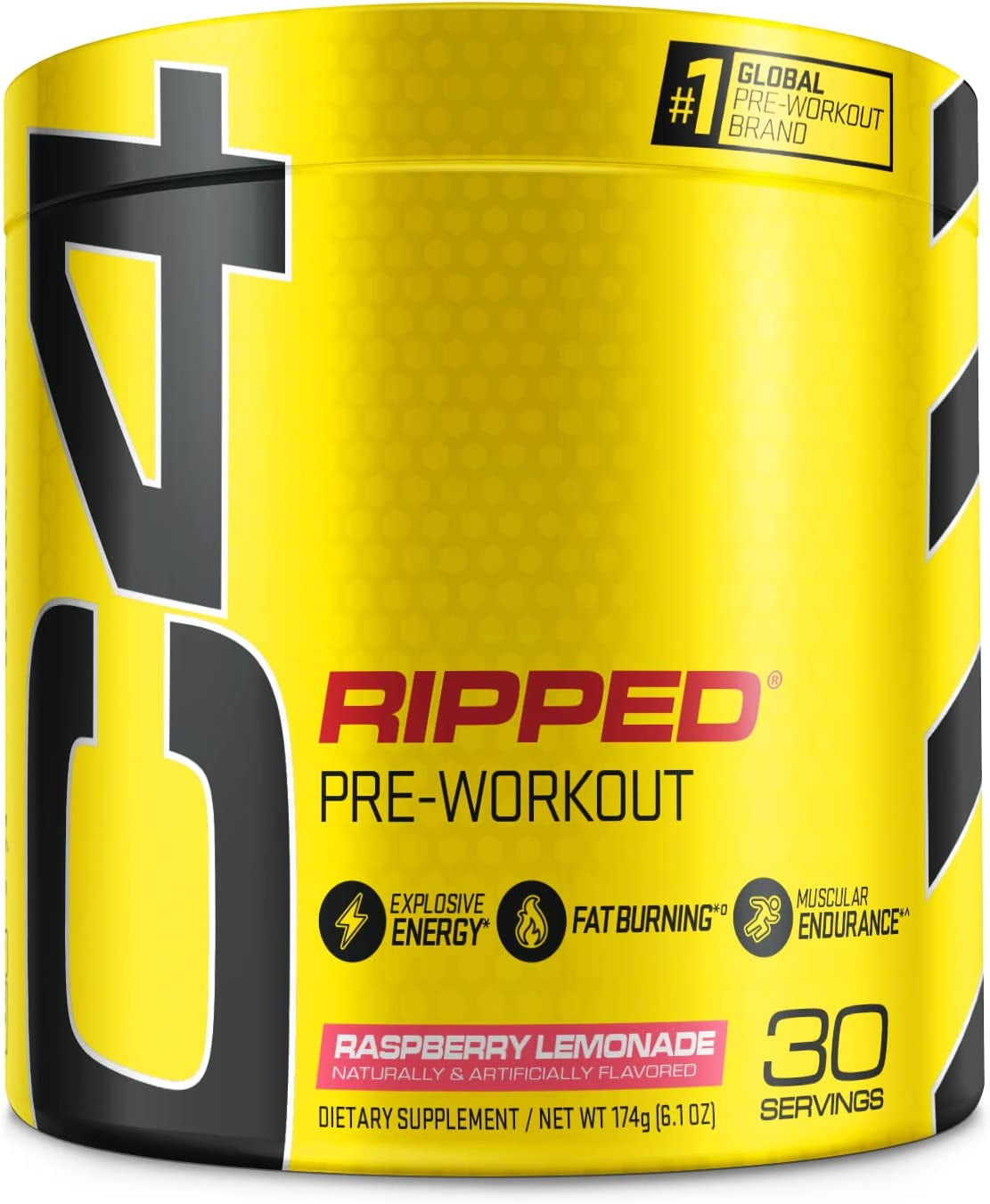 CELLUCOR C4 RIPPED RASPBERRY LEMONADE PRE-WORKOUT POWDER 30 SERVINGS