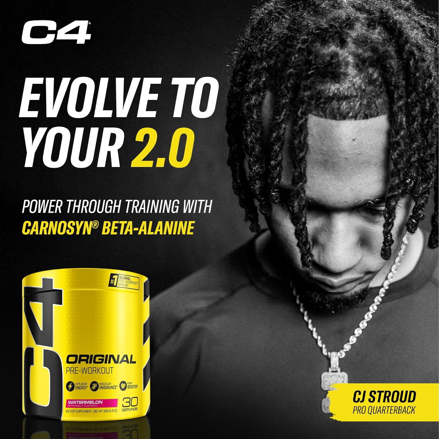 CELLUCOR C4 ORIGINAL WATERMELON PRE-WORKOUT POWDER 30 SERVINGS