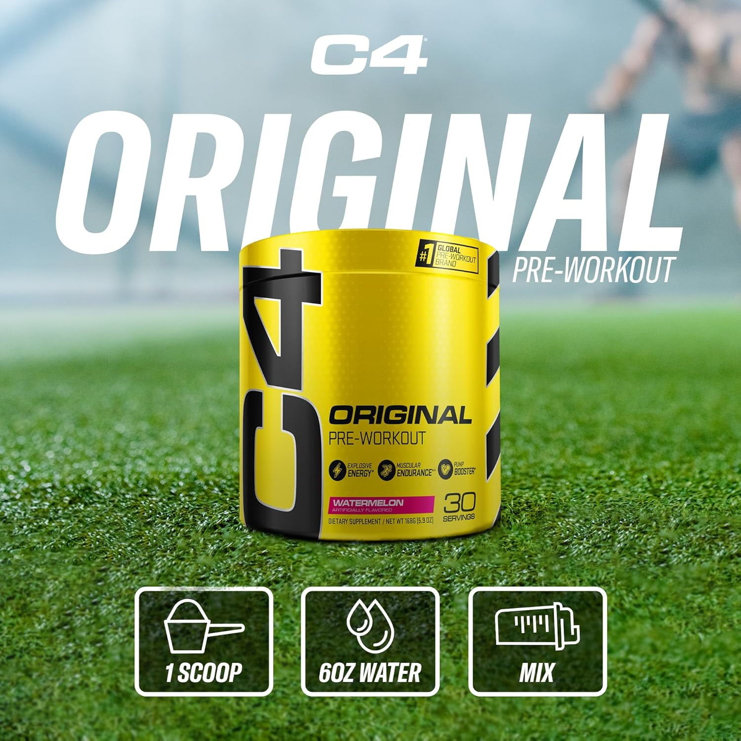 CELLUCOR C4 ORIGINAL WATERMELON PRE-WORKOUT POWDER 30 SERVINGS