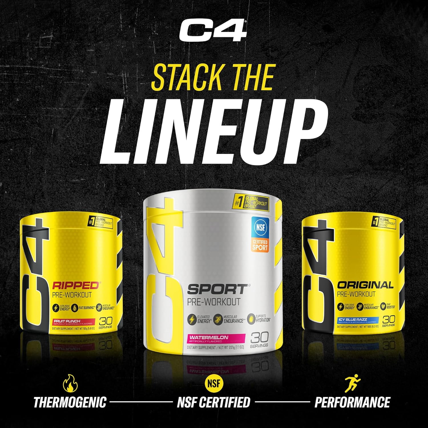 CELLUCOR C4 ORIGINAL WATERMELON PRE-WORKOUT POWDER 30 SERVINGS