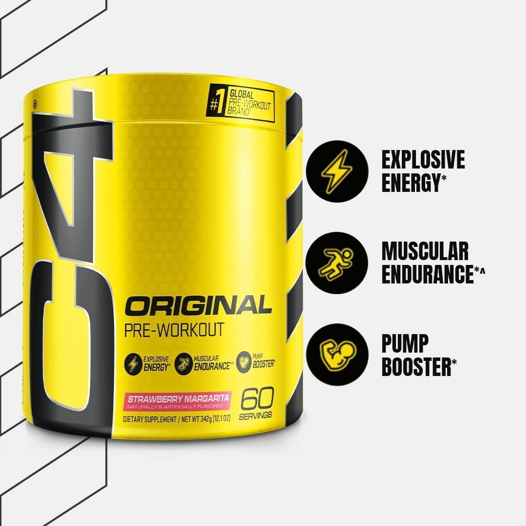 CELLUCOR C4 ORIGINAL PRE-WORKOUT POWDER STRAWBERRY MARGARITA 60 SERVINGS