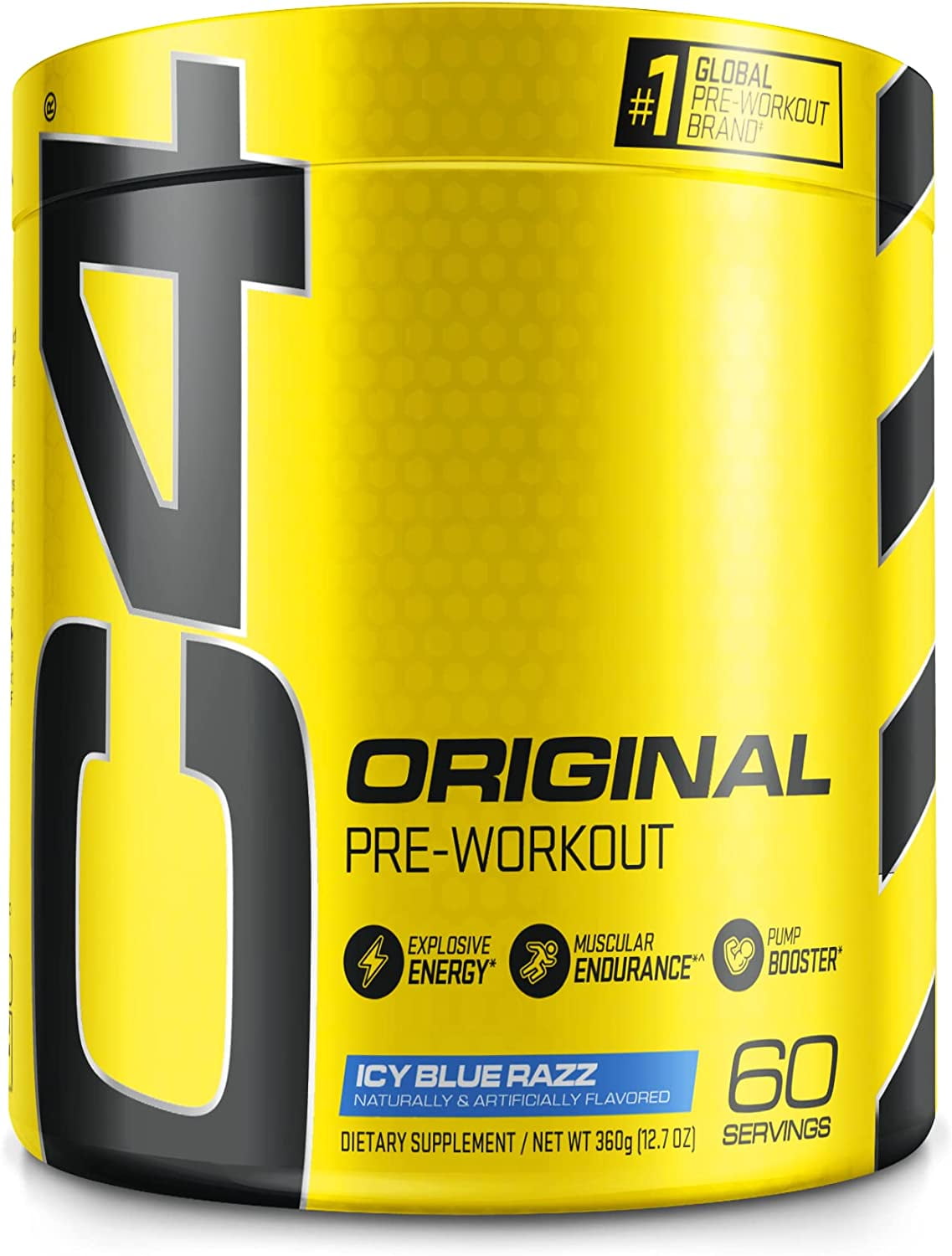 CELLUCOR C4 ORIGINAL PRE-WORKOUT POWDER ICY BLUE RAZZ 60 SERVINGS