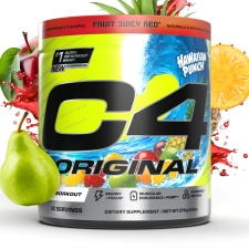 CELLUCOR C4 ORIGINAL PRE-WORKOUT POWDER HAWAIIAN PUNCH FRUIT JUICY RED 30 SERVINGS