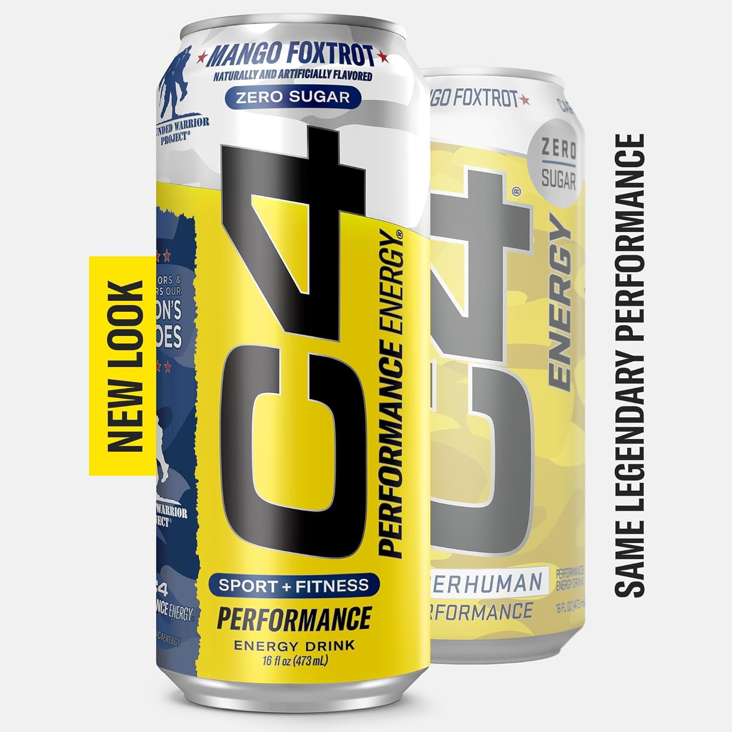 CELLUCOR C4 ENERGY MANGO FOXTROT ZERO SUGAR ENERGY DRINK 16OZ CANS PACK OF 12