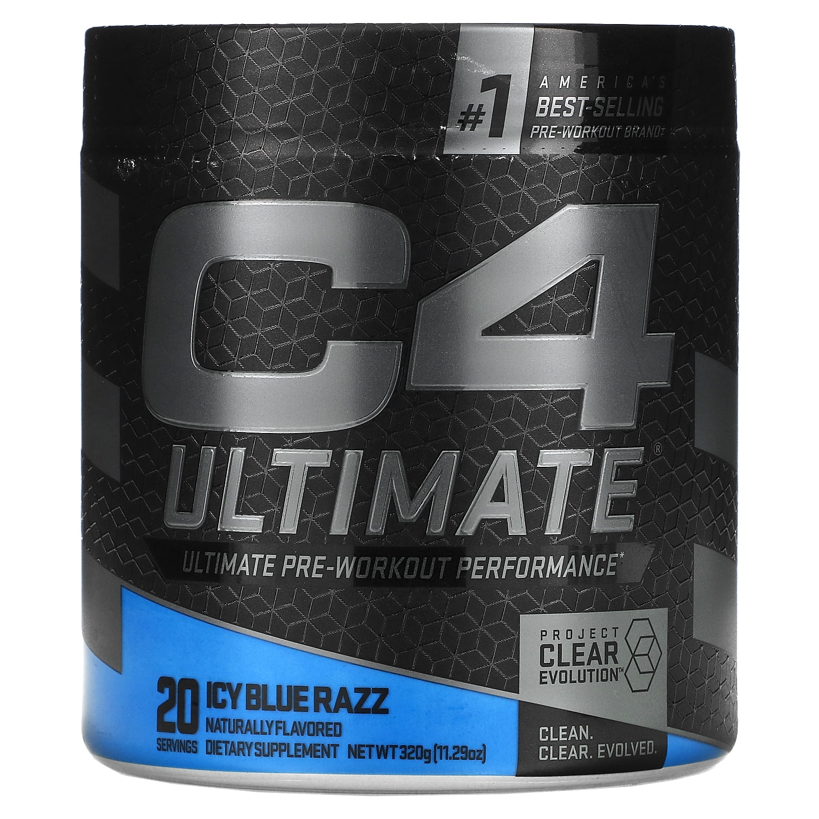 CELLUCOR C4 ULTIMATE PRE-WORKOUT PERFORMANCE ICY BLUE RAZZ 11.29 OZ 320 G